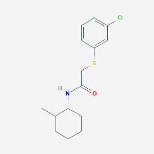 2-[(3-chlorophenyl)thio]-N-(2-methylcyclohexyl)acetamide