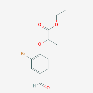 molecular formula C12H13BrO4 B4101750 ethyl 2-(2-bromo-4-formylphenoxy)propanoate CAS No. 140451-39-4