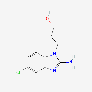 3-(2-amino-5-chloro-1H-benzimidazol-1-yl)propan-1-ol