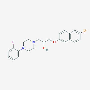 1-[(6-Bromonaphthalen-2-yl)oxy]-3-[4-(2-fluorophenyl)piperazin-1-yl]propan-2-ol