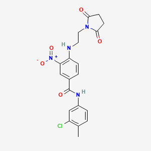 N-(3-chloro-4-methylphenyl)-4-{[2-(2,5-dioxo-1-pyrrolidinyl)ethyl]amino}-3-nitrobenzamide