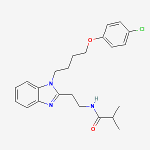 N-(2-{1-[4-(4-chlorophenoxy)butyl]-1H-benzimidazol-2-yl}ethyl)-2-methylpropanamide