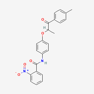 N-{4-[1-methyl-2-(4-methylphenyl)-2-oxoethoxy]phenyl}-2-nitrobenzamide