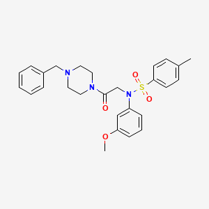 N-[2-(4-Benzyl-piperazin-1-yl)-2-oxo-ethyl]-N-(3-methoxy-phenyl)-4-methyl-benzenesulfonamide