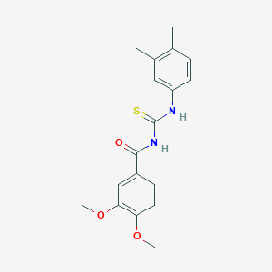 molecular formula C18H20N2O3S B410183 N-[(3,4-dimethylphenyl)carbamothioyl]-3,4-dimethoxybenzamide 
