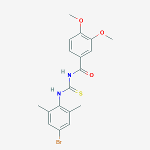 N-[(4-bromo-2,6-dimethylphenyl)carbamothioyl]-3,4-dimethoxybenzamide