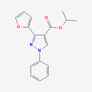 molecular formula C17H16N2O3 B4101863 isopropyl 3-(2-furyl)-1-phenyl-1H-pyrazole-4-carboxylate 