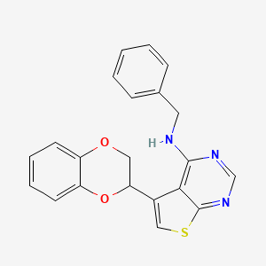 N-benzyl-5-(2,3-dihydro-1,4-benzodioxin-2-yl)thieno[2,3-d]pyrimidin-4-amine