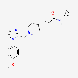 N-cyclopropyl-3-[1-[[1-(4-methoxyphenyl)imidazol-2-yl]methyl]piperidin-4-yl]propanamide