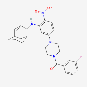 2-adamantyl{5-[4-(3-fluorobenzoyl)-1-piperazinyl]-2-nitrophenyl}amine