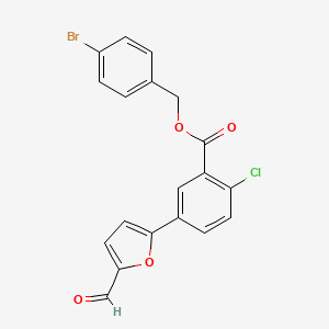 molecular formula C19H12BrClO4 B4101954 4-bromobenzyl 2-chloro-5-(5-formyl-2-furyl)benzoate 