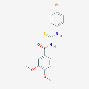 molecular formula C16H15BrN2O3S B410197 N-[(4-bromophenyl)carbamothioyl]-3,4-dimethoxybenzamide 