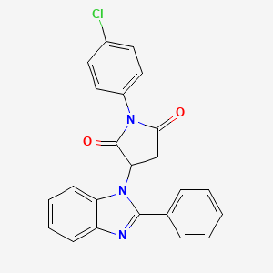 1-(4-chlorophenyl)-3-(2-phenyl-1H-benzimidazol-1-yl)pyrrolidine-2,5-dione