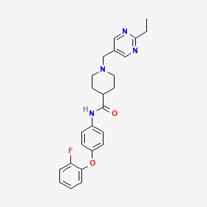 1-[(2-ethyl-5-pyrimidinyl)methyl]-N-[4-(2-fluorophenoxy)phenyl]-4-piperidinecarboxamide