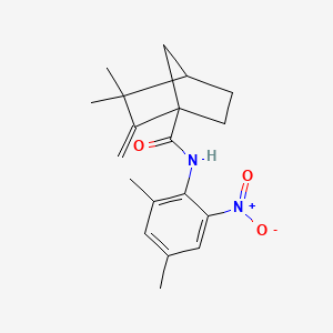 molecular formula C19H24N2O3 B4101987 N-(2,4-dimethyl-6-nitrophenyl)-3,3-dimethyl-2-methylenebicyclo[2.2.1]heptane-1-carboxamide 