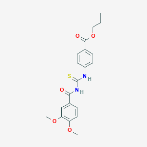 Propyl 4-({[(3,4-dimethoxyphenyl)carbonyl]carbamothioyl}amino)benzoate