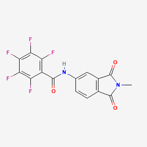 molecular formula C16H7F5N2O3 B4101991 2,3,4,5,6-pentafluoro-N-(2-methyl-1,3-dioxo-2,3-dihydro-1H-isoindol-5-yl)benzamide 