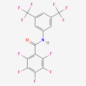 molecular formula C15H4F11NO B4101993 N-[3,5-bis(trifluoromethyl)phenyl]-2,3,4,5,6-pentafluorobenzamide 