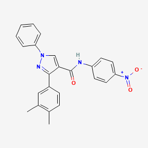 molecular formula C24H20N4O3 B4102002 3-(3,4-dimethylphenyl)-N-(4-nitrophenyl)-1-phenyl-1H-pyrazole-4-carboxamide 