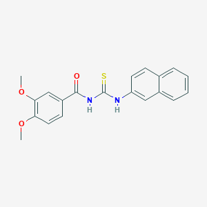 molecular formula C20H18N2O3S B410201 3,4-dimethoxy-N-(naphthalen-2-ylcarbamothioyl)benzamide 