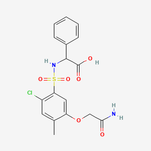 ({[5-(2-amino-2-oxoethoxy)-2-chloro-4-methylphenyl]sulfonyl}amino)(phenyl)acetic acid