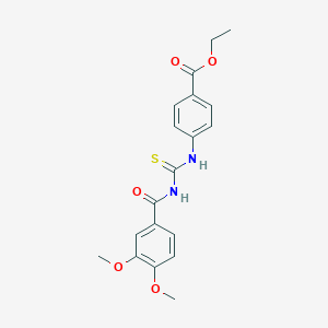 Ethyl 4-({[(3,4-dimethoxybenzoyl)amino]carbothioyl}amino)benzoate