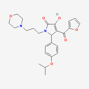 4-(furan-2-carbonyl)-3-hydroxy-1-[3-(morpholin-4-yl)propyl]-5-[4-(propan-2-yloxy)phenyl]-2,5-dihydro-1H-pyrrol-2-one