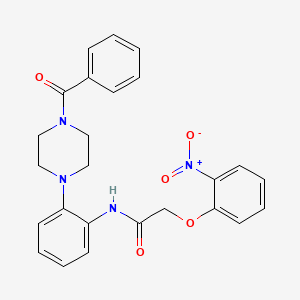 N-[2-(4-benzoyl-1-piperazinyl)phenyl]-2-(2-nitrophenoxy)acetamide