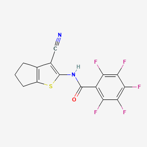 N-(3-cyano-5,6-dihydro-4H-cyclopenta[b]thien-2-yl)-2,3,4,5,6-pentafluorobenzamide