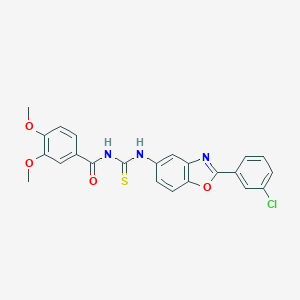 N-{[2-(3-chlorophenyl)-1,3-benzoxazol-5-yl]carbamothioyl}-3,4-dimethoxybenzamide