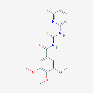 molecular formula C17H19N3O4S B410210 3,4,5-trimethoxy-N-[(6-methylpyridin-2-yl)carbamothioyl]benzamide 