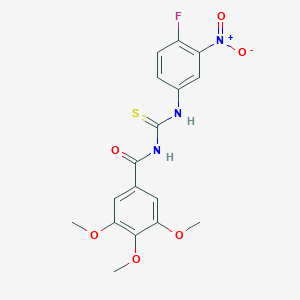N-[(4-fluoro-3-nitrophenyl)carbamothioyl]-3,4,5-trimethoxybenzamide