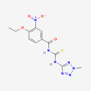 4-ethoxy-N-{[(2-methyl-2H-tetrazol-5-yl)amino]carbonothioyl}-3-nitrobenzamide