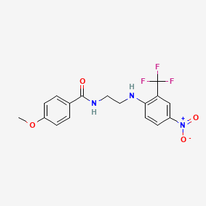 4-methoxy-N-(2-{[4-nitro-2-(trifluoromethyl)phenyl]amino}ethyl)benzamide