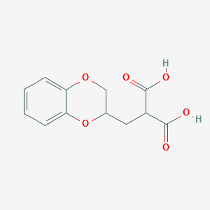 molecular formula C12H12O6 B4102136 (2,3-Dihydro-1,4-benzodioxin-2-ylmethyl)propanedioic acid 