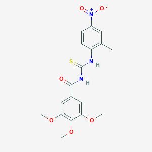 3,4,5-trimethoxy-N-[(2-methyl-4-nitrophenyl)carbamothioyl]benzamide