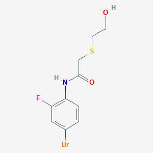 N-(4-bromo-2-fluorophenyl)-2-[(2-hydroxyethyl)thio]acetamide