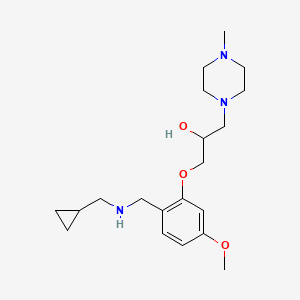 1-(2-{[(cyclopropylmethyl)amino]methyl}-5-methoxyphenoxy)-3-(4-methyl-1-piperazinyl)-2-propanol