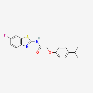 molecular formula C19H19FN2O2S B4102193 2-(4-sec-butylphenoxy)-N-(6-fluoro-1,3-benzothiazol-2-yl)acetamide 