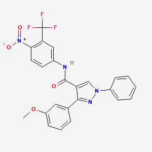 3-(3-methoxyphenyl)-N-[4-nitro-3-(trifluoromethyl)phenyl]-1-phenyl-1H-pyrazole-4-carboxamide