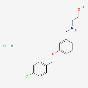 molecular formula C16H19Cl2NO2 B4102196 2-({3-[(4-chlorobenzyl)oxy]benzyl}amino)ethanol hydrochloride 