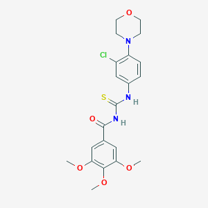 N-[3-chloro-4-(4-morpholinyl)phenyl]-N'-(3,4,5-trimethoxybenzoyl)thiourea