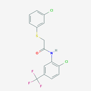 2-[(3-chlorophenyl)thio]-N-[2-chloro-5-(trifluoromethyl)phenyl]acetamide