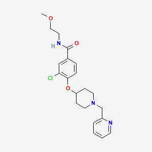 3-chloro-N-(2-methoxyethyl)-4-{[1-(2-pyridinylmethyl)-4-piperidinyl]oxy}benzamide