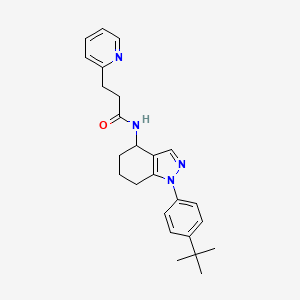 N-[1-(4-tert-butylphenyl)-4,5,6,7-tetrahydro-1H-indazol-4-yl]-3-(2-pyridinyl)propanamide