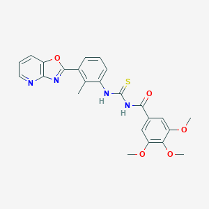 3,4,5-trimethoxy-N-{[2-methyl-3-([1,3]oxazolo[4,5-b]pyridin-2-yl)phenyl]carbamothioyl}benzamide
