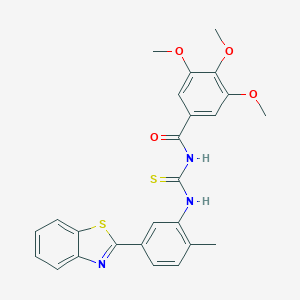 N-{[5-(1,3-benzothiazol-2-yl)-2-methylphenyl]carbamothioyl}-3,4,5-trimethoxybenzamide