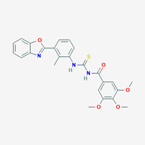 N-{[3-(1,3-benzoxazol-2-yl)-2-methylphenyl]carbamothioyl}-3,4,5-trimethoxybenzamide