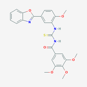 1-(5-Benzooxazol-2-yl-2-methoxy-phenyl)-3-(3,4,5-trimethoxy-benzoyl)-thiourea
