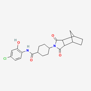 N-(4-chloro-2-hydroxyphenyl)-4-(3,5-dioxo-4-azatricyclo[5.2.1.0~2,6~]dec-4-yl)cyclohexanecarboxamide